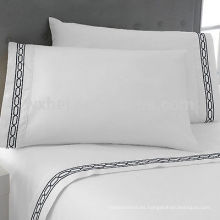 Almohada bordada cojín del nuevo algodón blanco popular del diseño